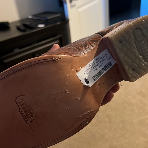 men's cowboy boots with printed design in brown color size 11 for men - Picture 5 of 5